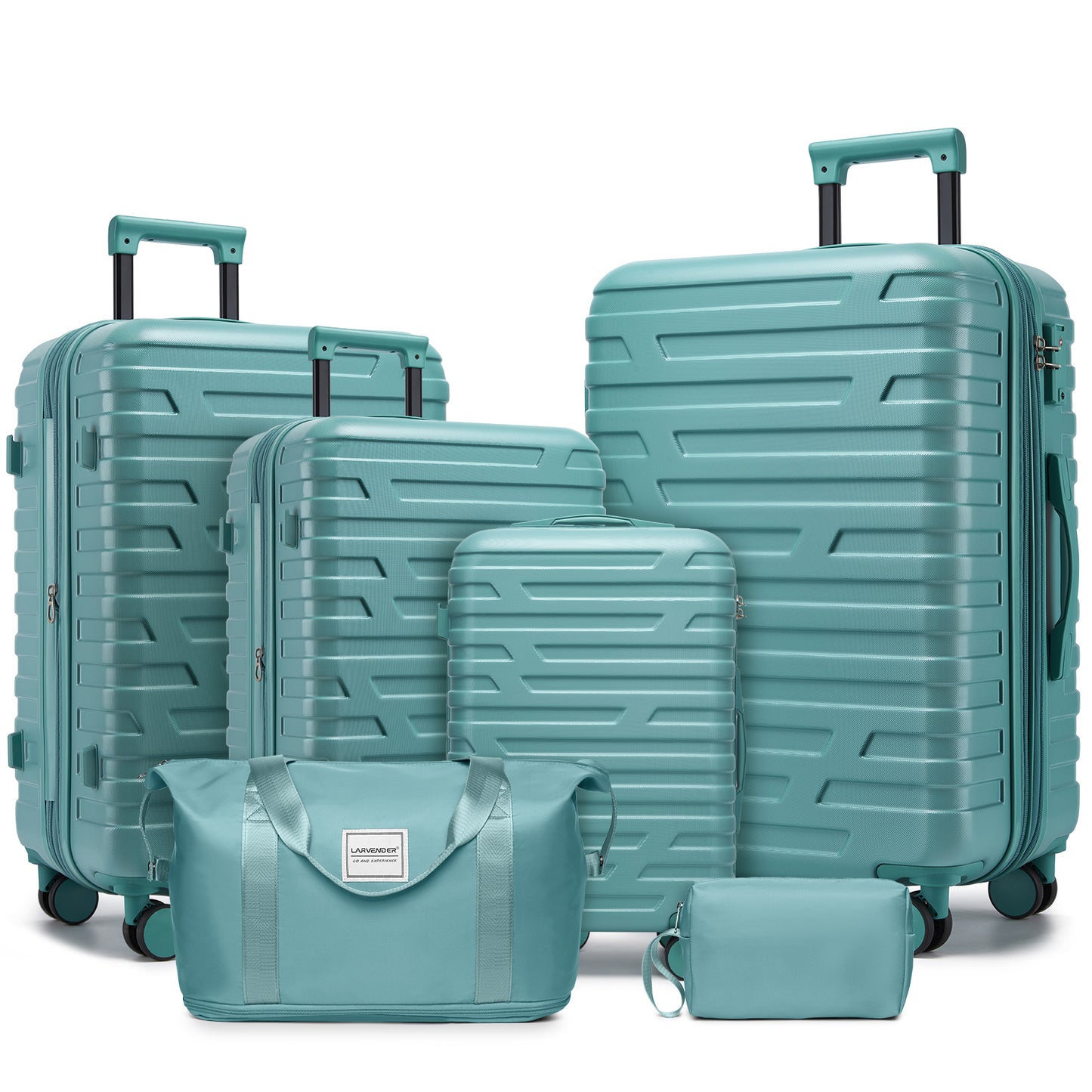 Luggage Sets 6 Pieces with Duffel Bags, Hardside Expandable Suitcases with Spinner Wheels TSA Lock