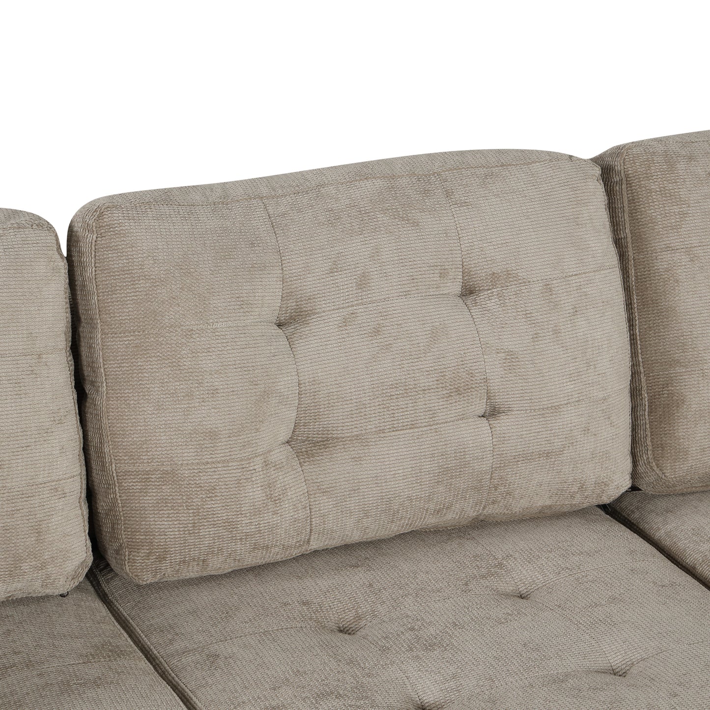 82.6" L-shape Sofa Bed Pull-out Sleeper Sofa with Wheels, USB Ports, Power Sockets for Living Room , Khaki