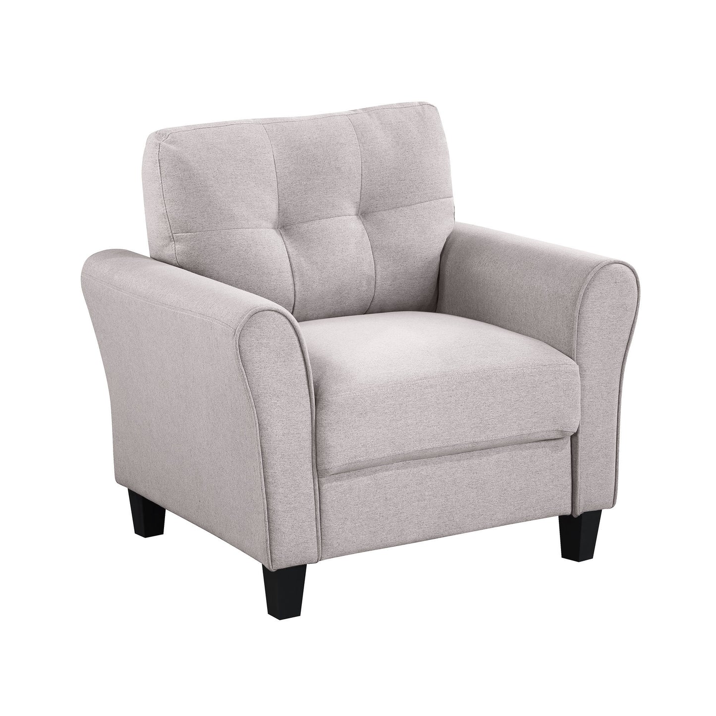 35" Modern Living Room Armchair Linen Upholstered Couch Furniture for Home or Office ,Light Grey, 1-Seat